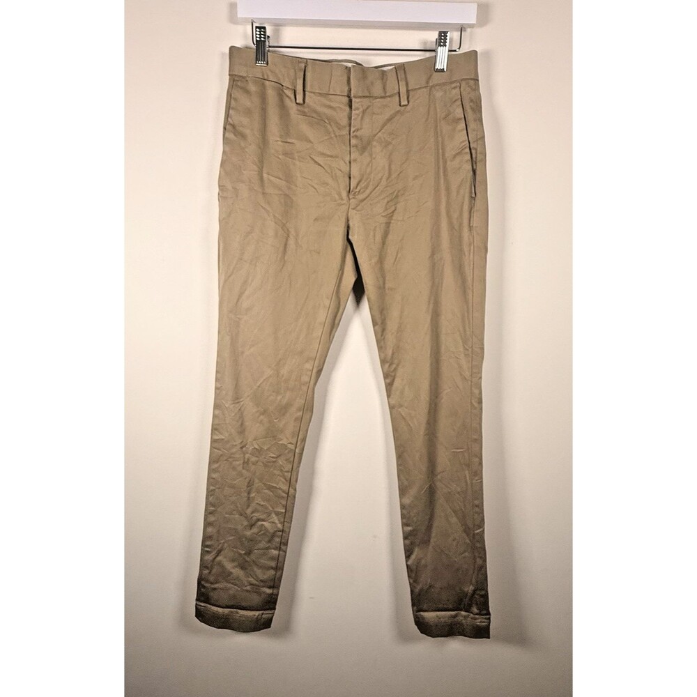 Banana Republic 30x32 Beige Solid Twill Cotton Blend Chino Jeans Slash Pocket